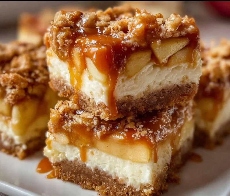 Caramel Apple Cheesecake Bars