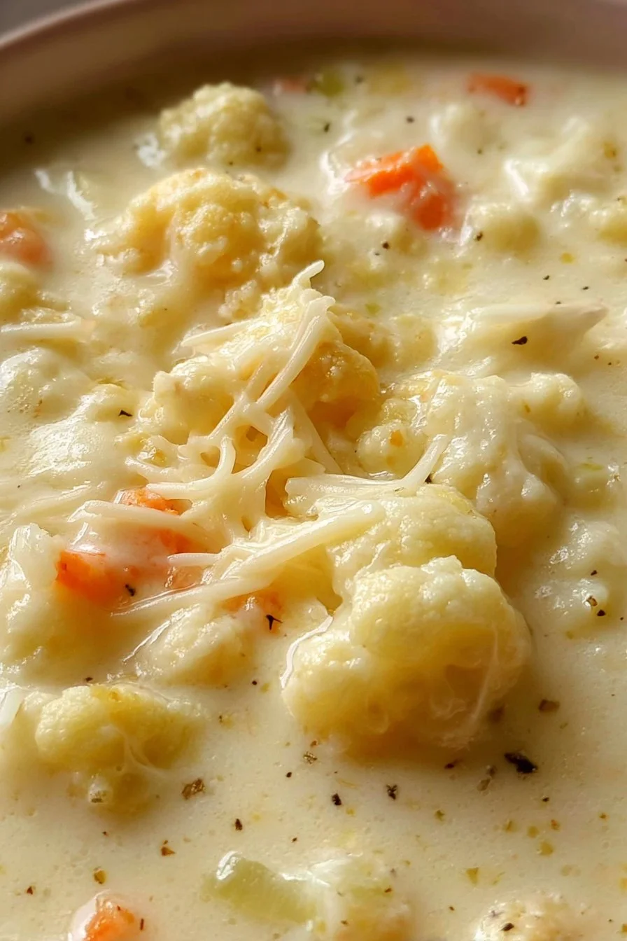 Cheesy Cauliflower Soup 2 Cheesy Cauliflower Soup