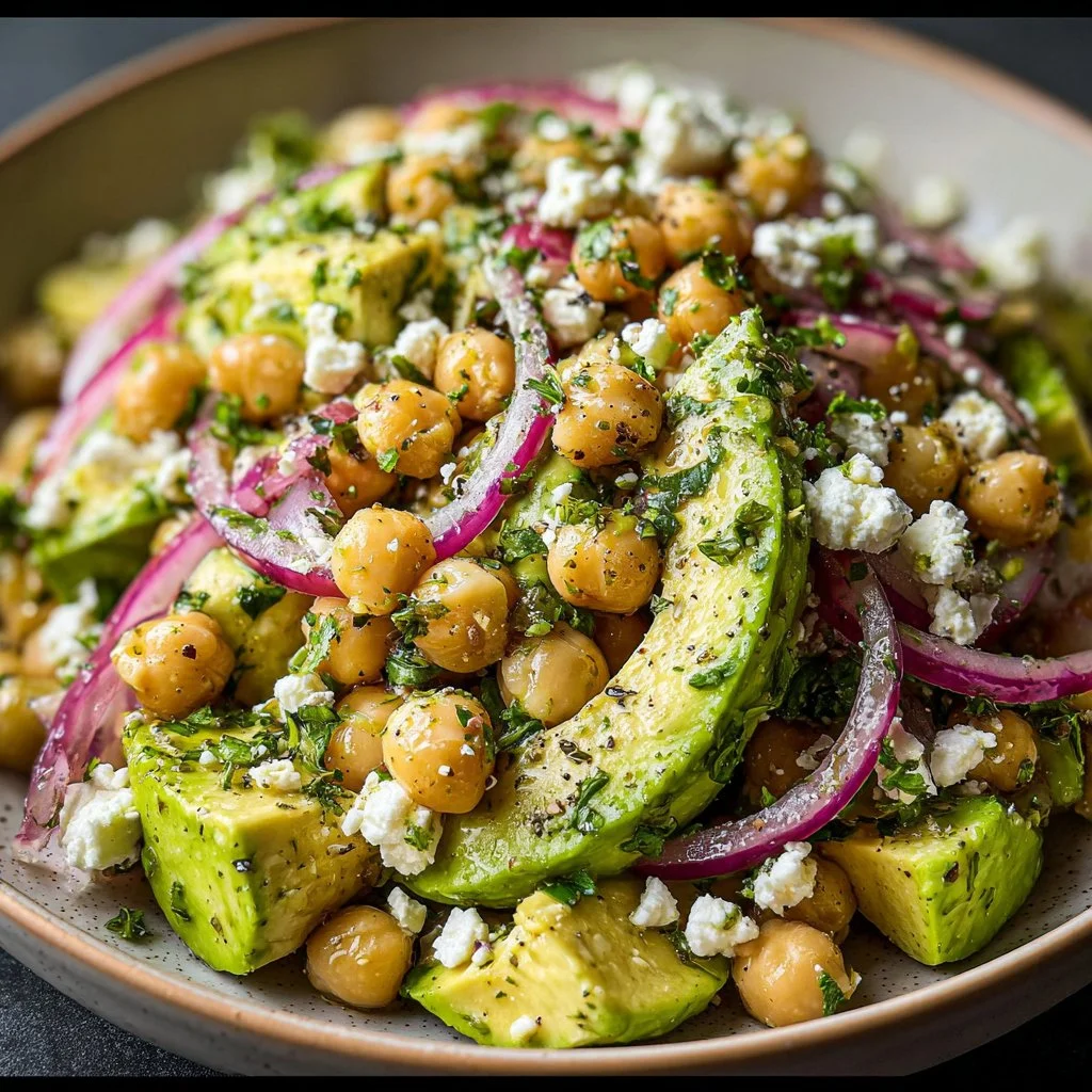 Chickpea Feta Avocado Salad 2 Chickpea Feta Avocado Salad
