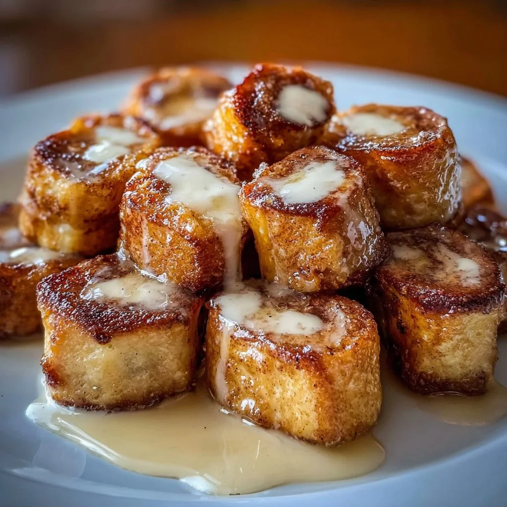 Cinnamon Roll French Toast Bites 2 Cinnamon Roll French Toast Bites