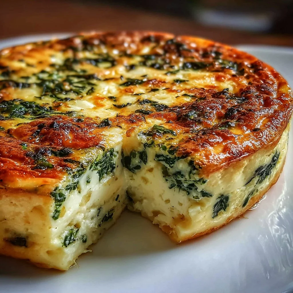 Cottage Cheese and Spinach Crustless Quiche