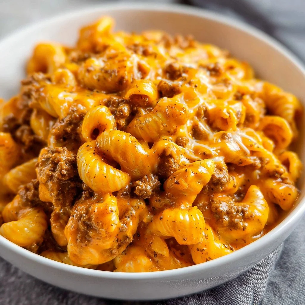 Creamy Cheesy Beef Pasta 2 Creamy Cheesy Beef Pasta