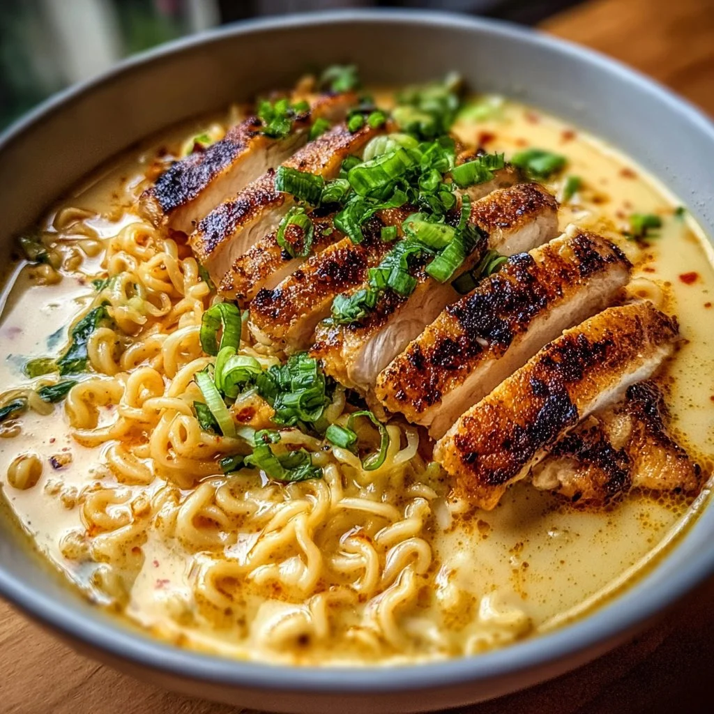 Creamy Garlic Chicken Ramen 2 Creamy Garlic Chicken Ramen