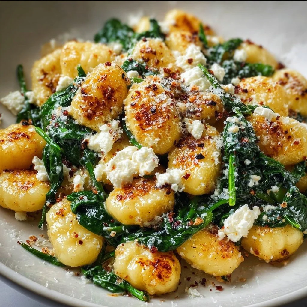 Creamy Gnocchi with Spinach and Feta 2 Creamy Gnocchi with Spinach and Feta