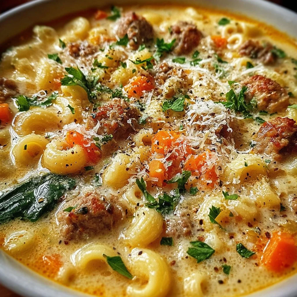 Creamy Parmesan Italian Sausage Ditalini Soup Recipe 2 Creamy Parmesan Italian Sausage Ditalini Soup Recipe