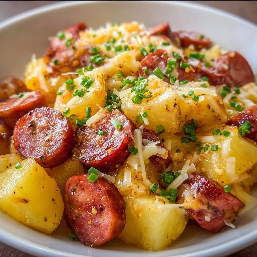 Crockpot Cheesy Potato Kielbasa Meal 2 Crockpot Cheesy Potato Kielbasa Meal