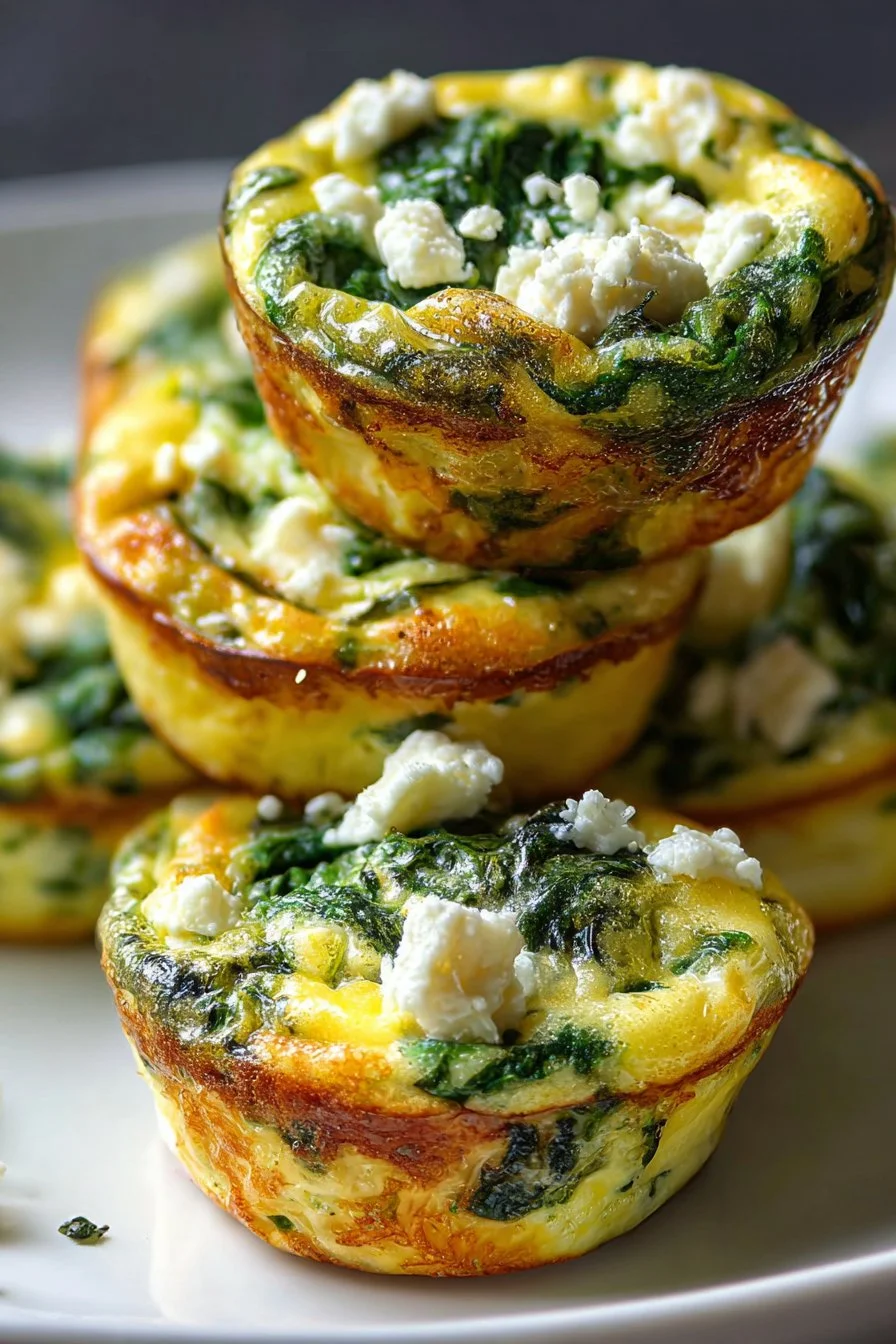 Egg Muffins with Spinach and Feta 2 Egg Muffins with Spinach and Feta