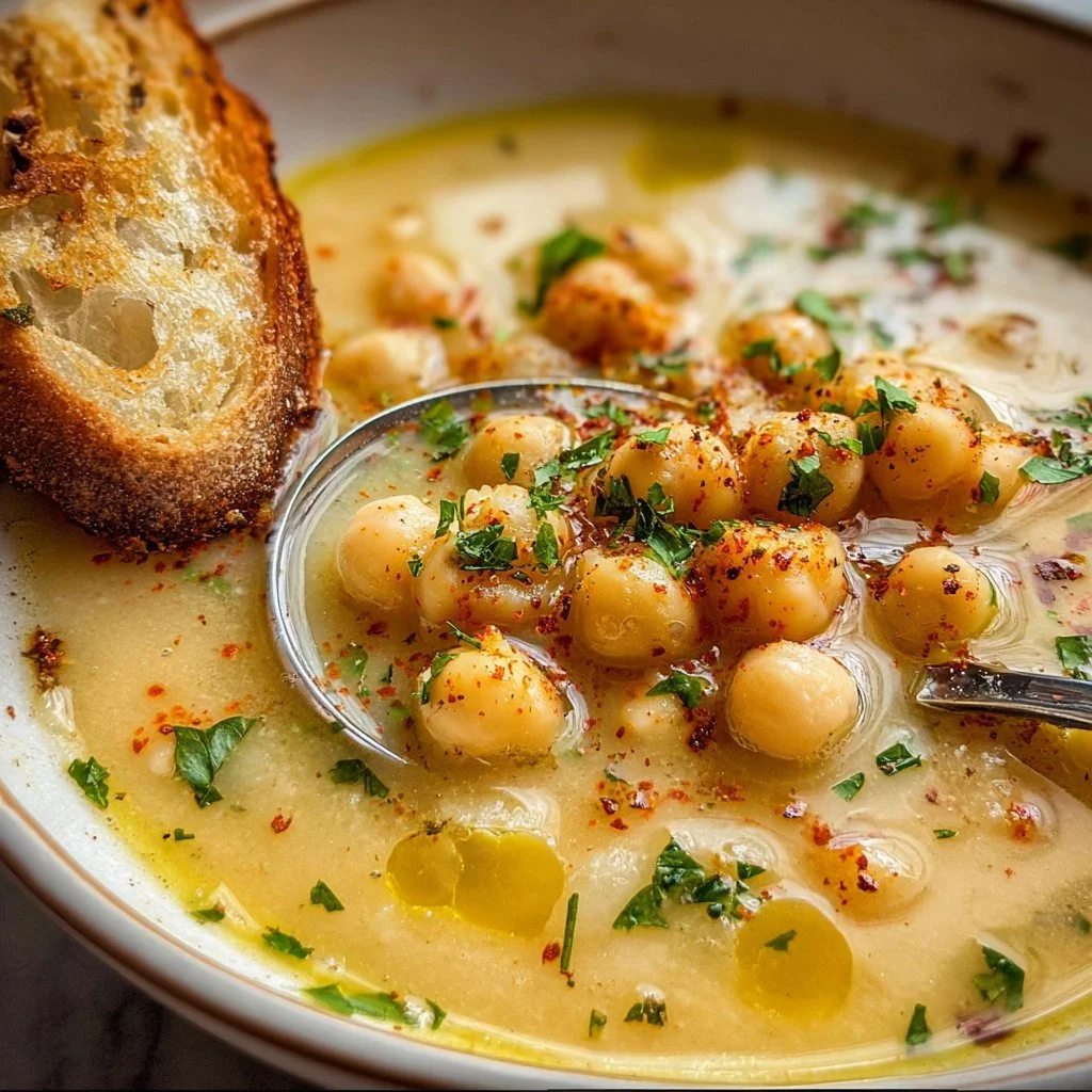 Garlic Chickpea Soup 2 Garlic Chickpea Soup