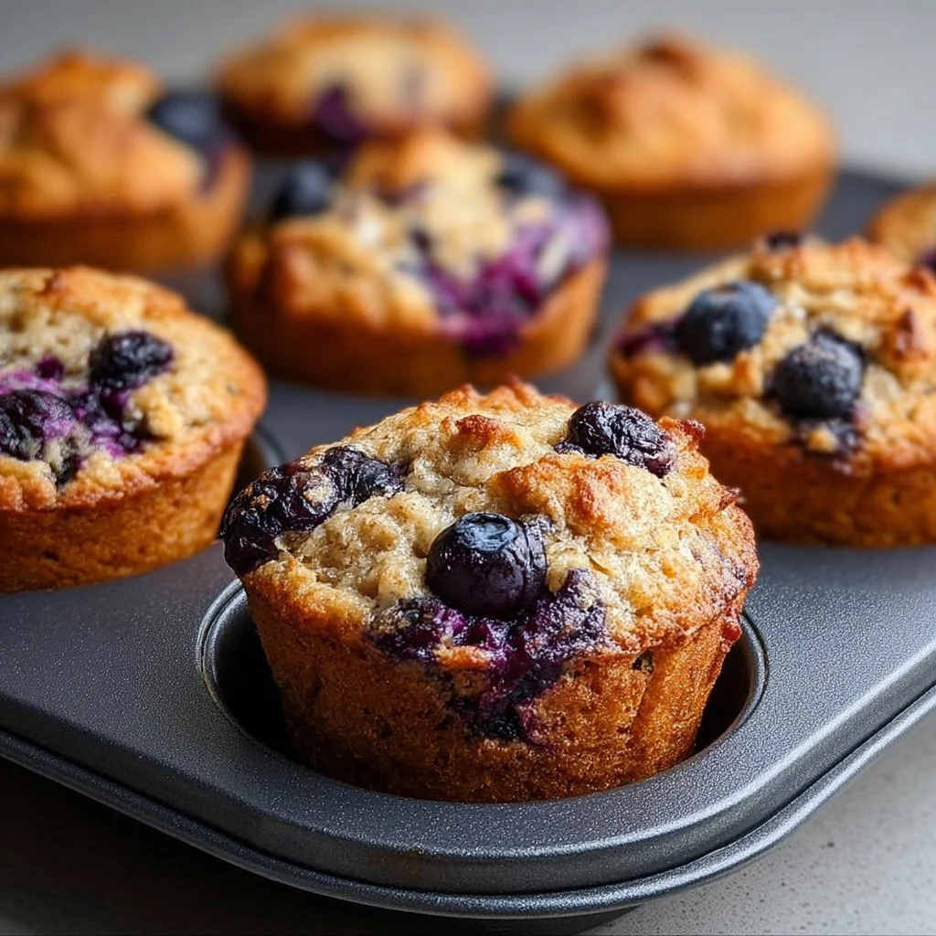 Hearty Blueberry Protein Muffins