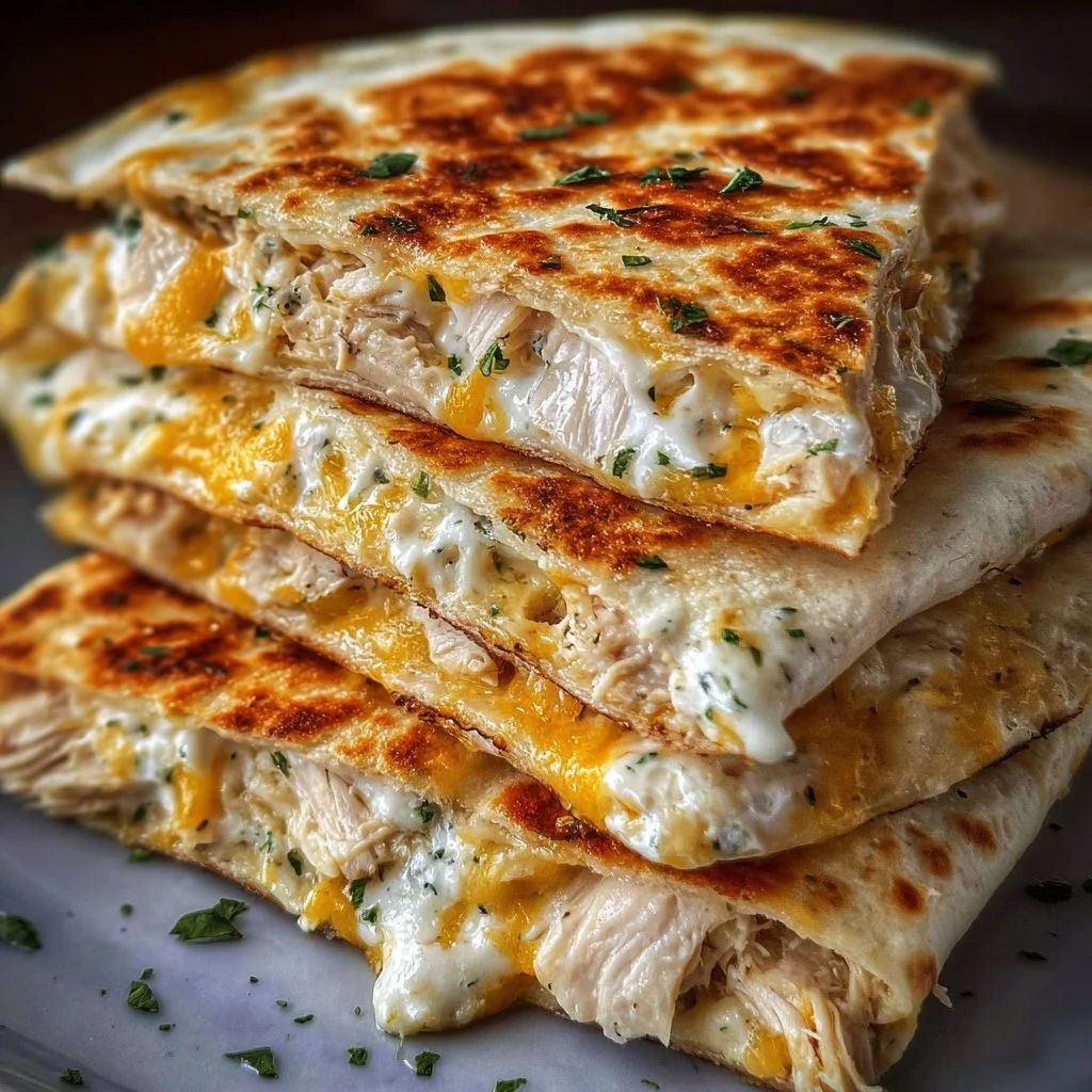 High-Protein Chicken Ranch Quesadilla