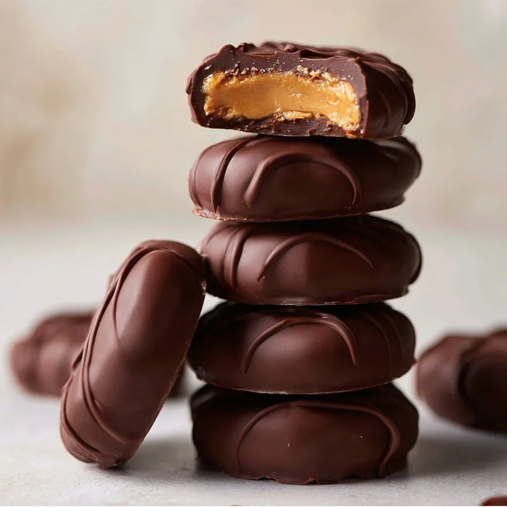 Homemade Healthy Peanut Butter Eggs 3 Homemade healthy peanut butter eggs ready to enjoy