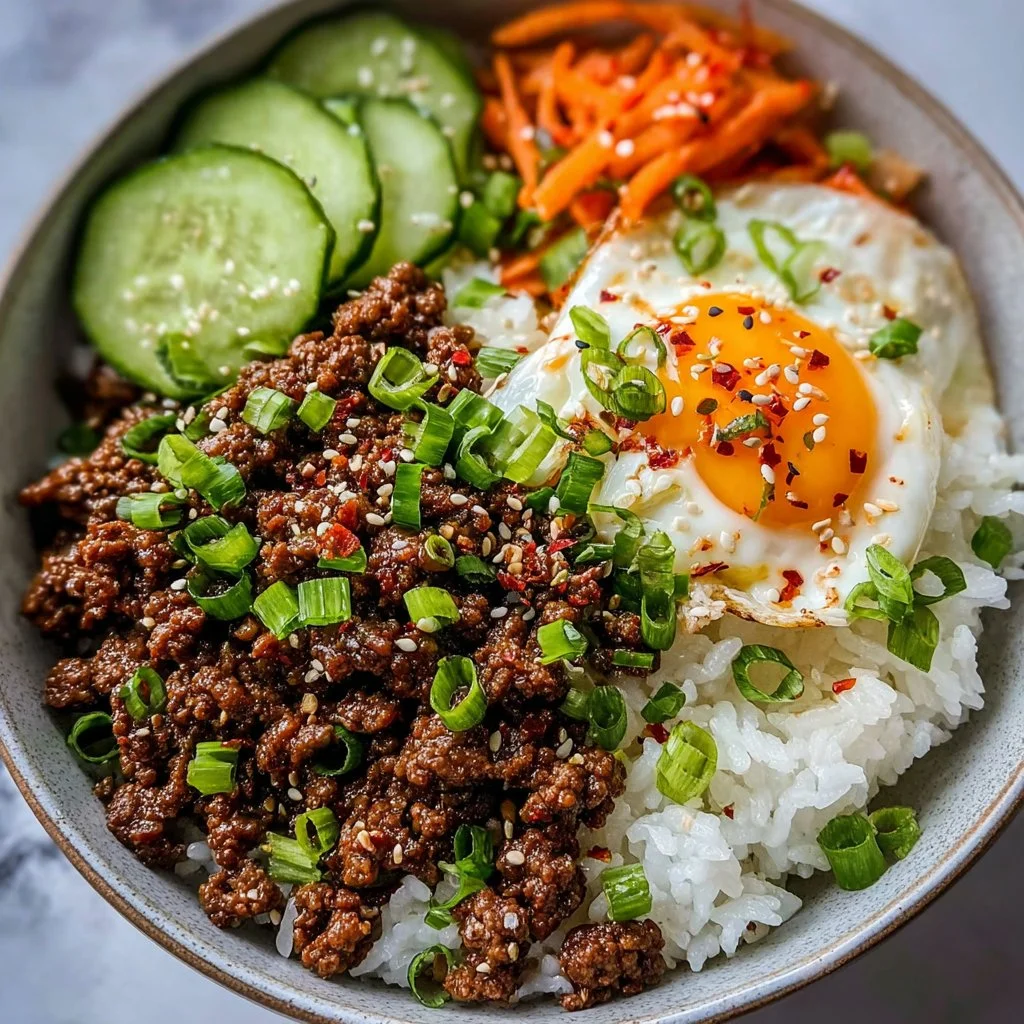 Korean Ground Beef Bowl 2 Korean Ground Beef Bowl
