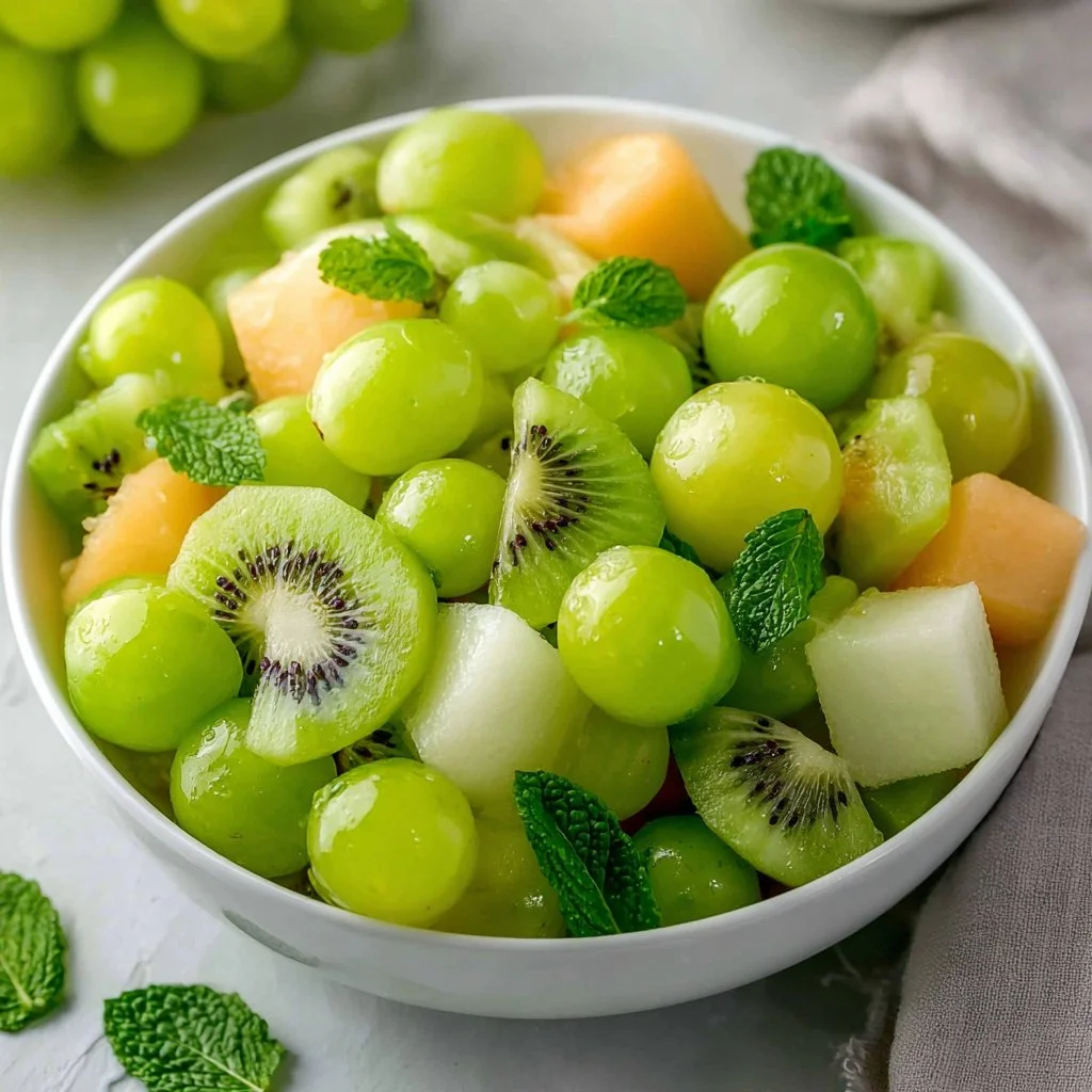 Leprechaun Fruit Salad 3 Leprechaun Fruit Salad featuring a vibrant mix of fresh fruits