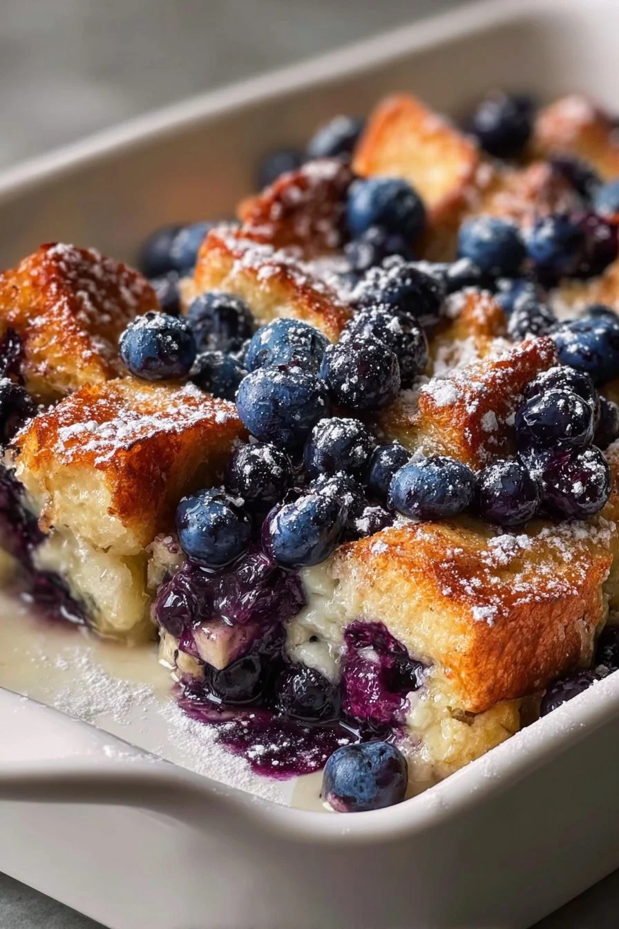Quick Blueberry French Toast Casserole