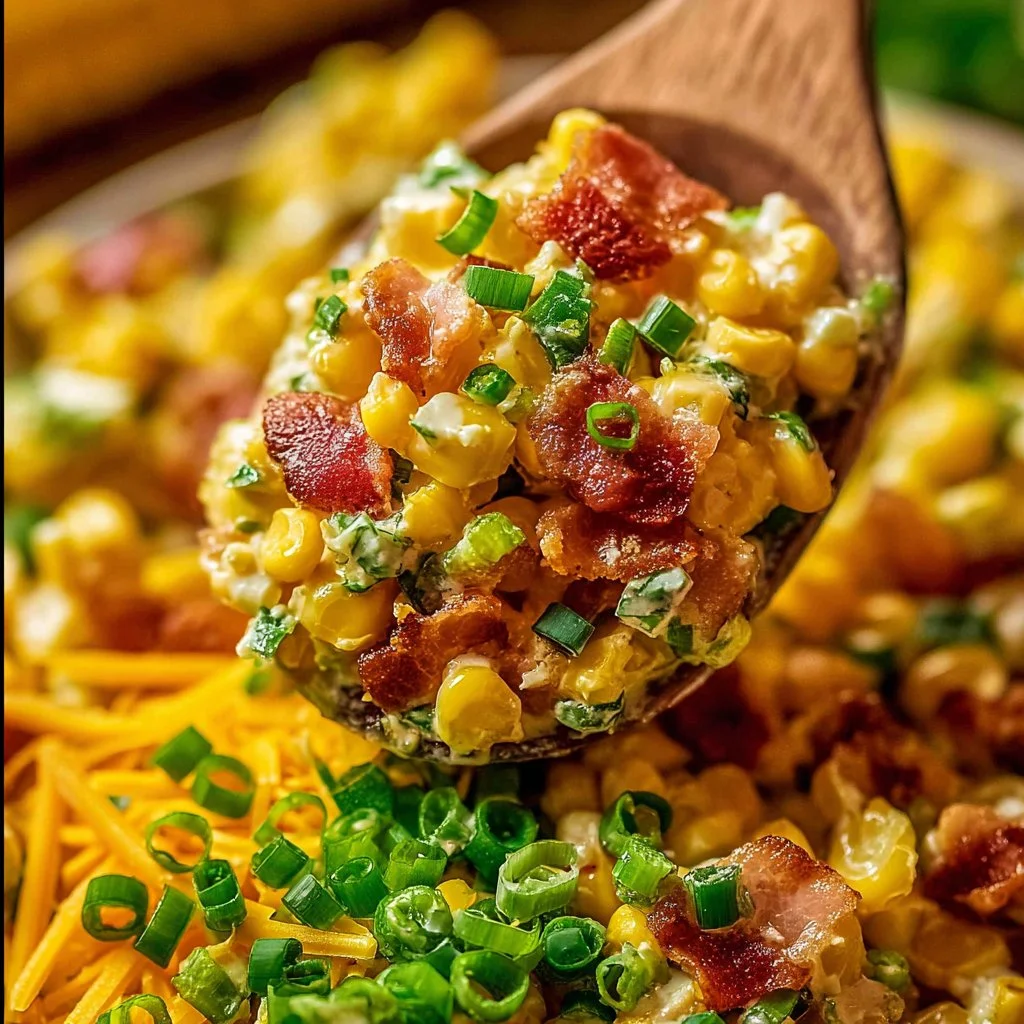 Delicious crack corn salad served in a bowl with fresh ingredients