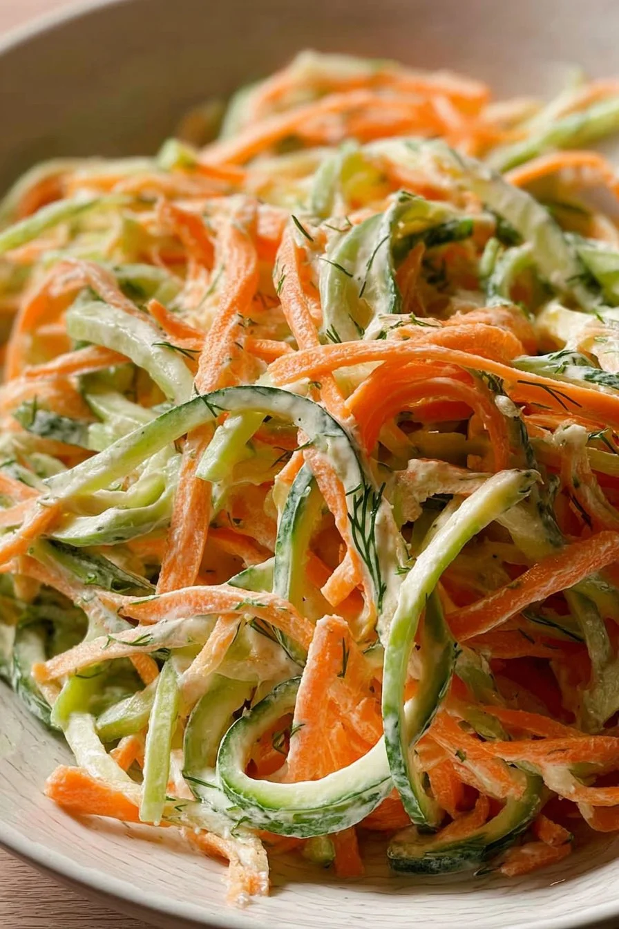 Creamy Cucumber and Carrot Salad