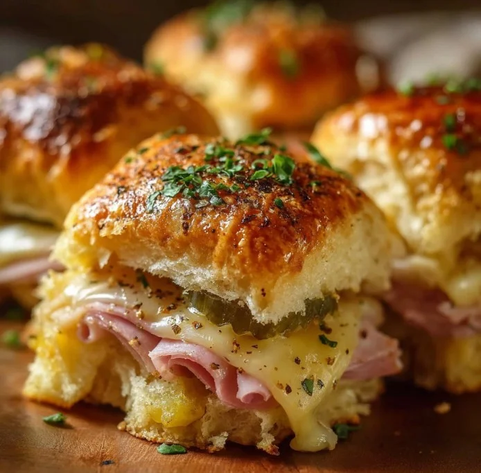 Delicious Cuban sliders recipe for easy pull-apart party sandwiches