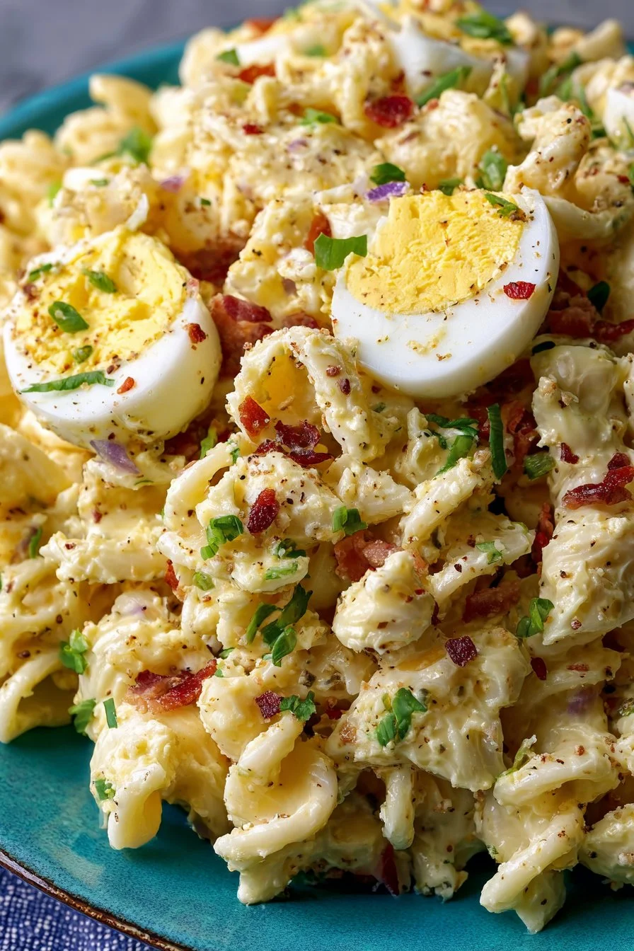 Deviled Egg Pasta Salad | Cold Pasta Salad Recipes, Healthy Recipes, Best Salad Recipes