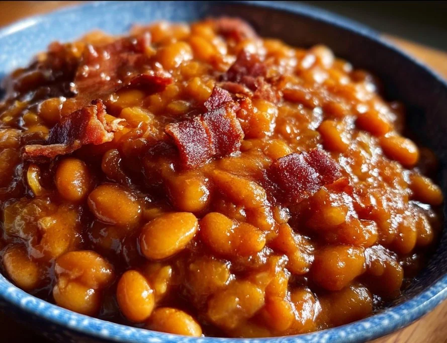 Easy Crock Pot Baked Beans 2 Easy Crock Pot Baked Beans