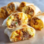 Healthy freezer breakfast burritos ready for meal prep and quick breakfasts