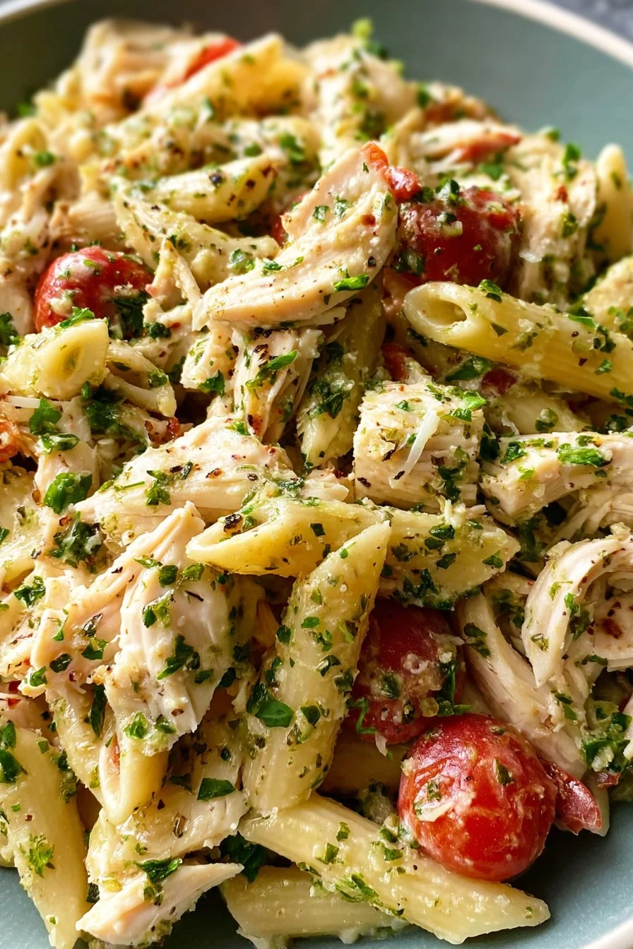 Garlic Herb Rotisserie Chicken Pasta