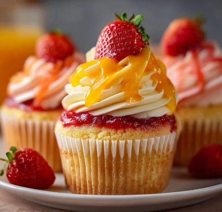 Mango Strawberry Sunset Cupcakes: A Delightful Recipe!
