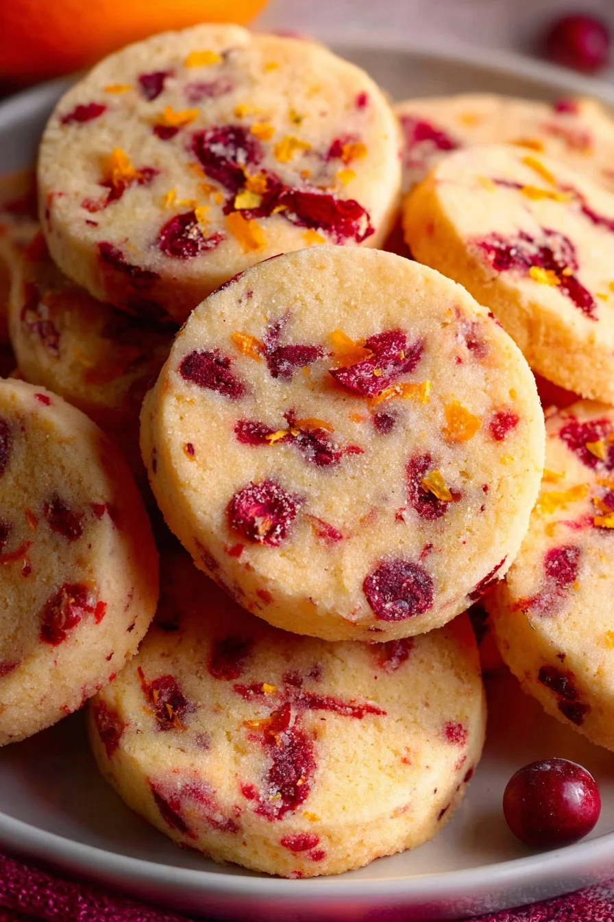 Orange Cranberry Cookies 1 Delicious Orange Cranberry Cookies with a citrusy aroma and vibrant colors