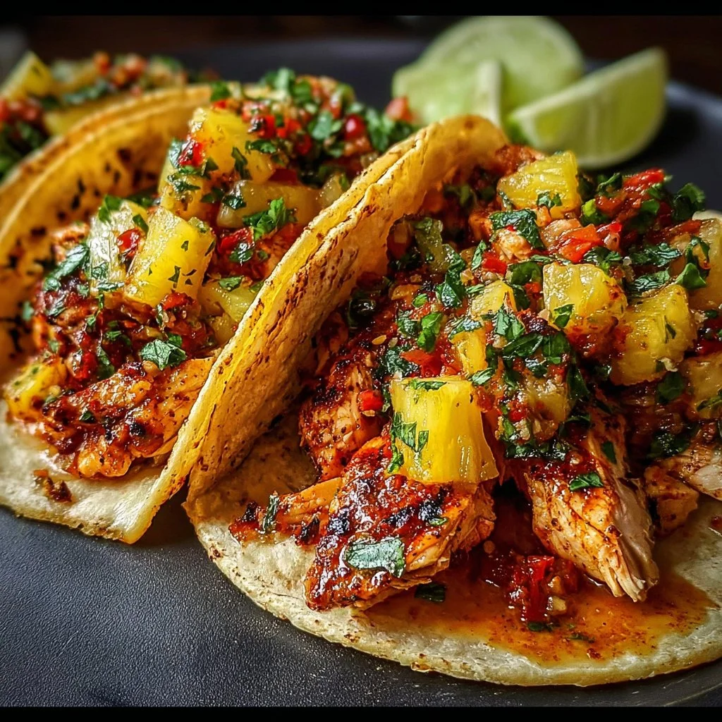 Pineapple Chicken Tacos 2 Pineapple Chicken Tacos
