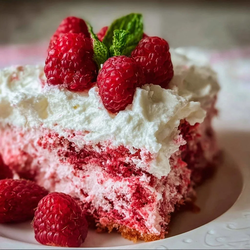 Raspberry Fluff Cake