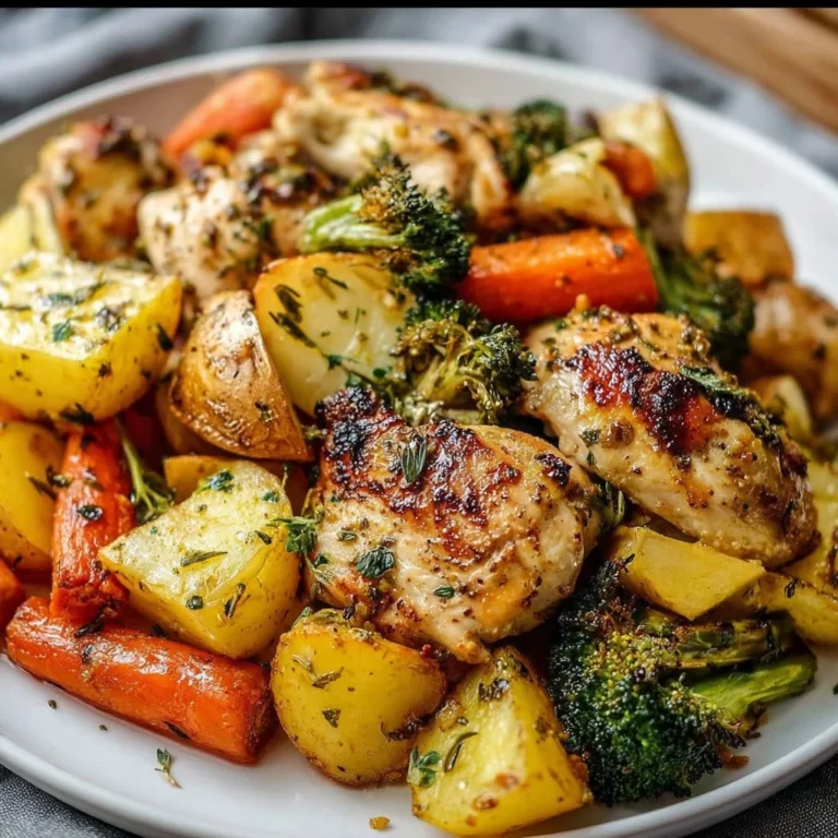 Home 5 Sheet pan with lemon herb chicken and colorful vegetables ready for cooking