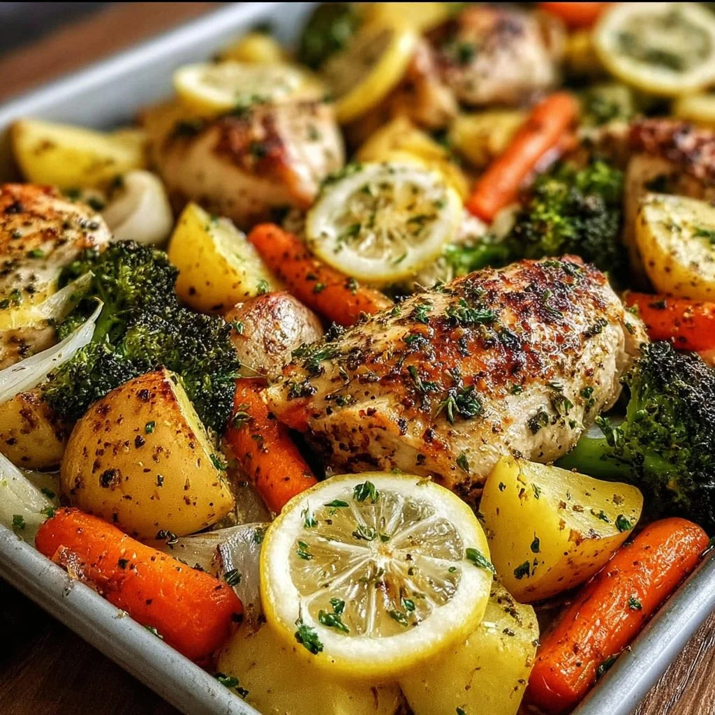 Sheet Pan Lemon Herb Chicken and Vegetables