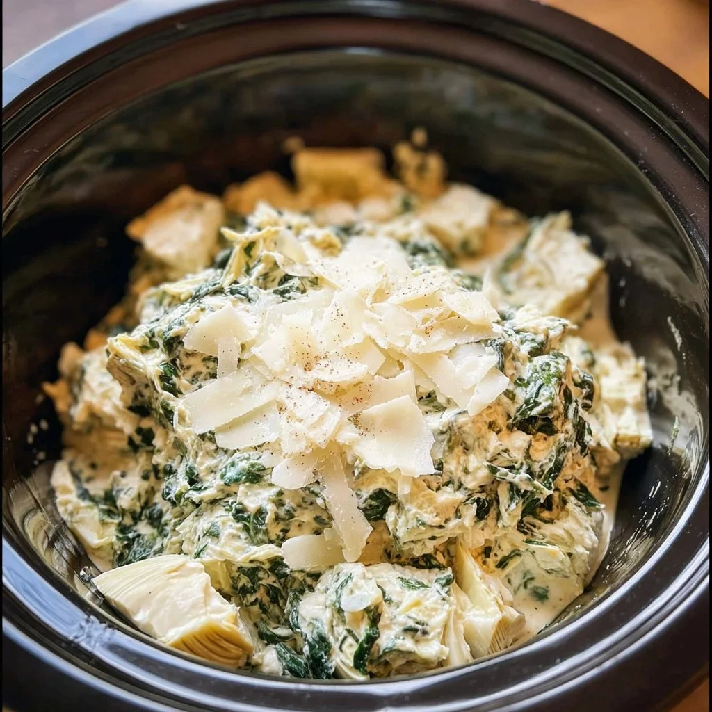Slow Cooker Spinach Artichoke Dip