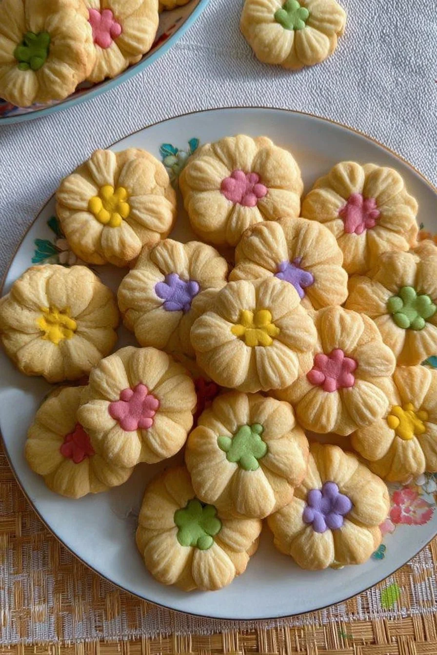 Spring Flower Shortbread Cookies 2 Spring Flower Shortbread Cookies