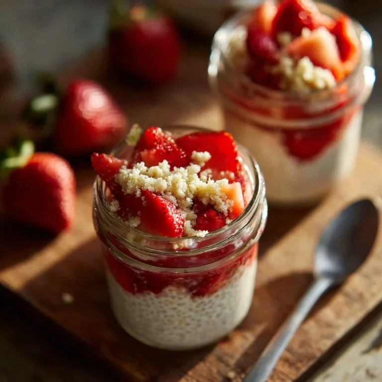 Home 6 Delicious Strawberry Shortcake Chia Pudding topped with fresh strawberries and whipped cream