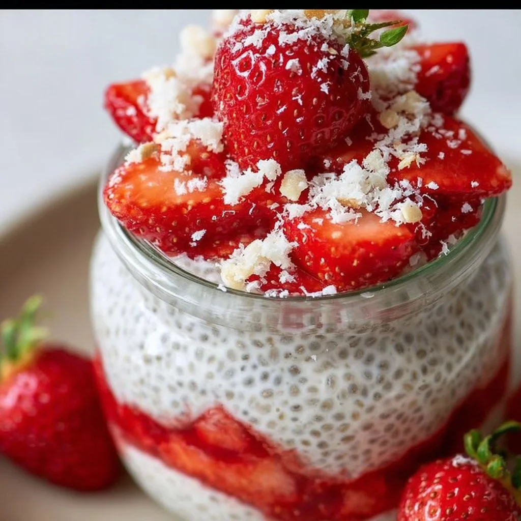 Strawberry Shortcake Chia Pudding