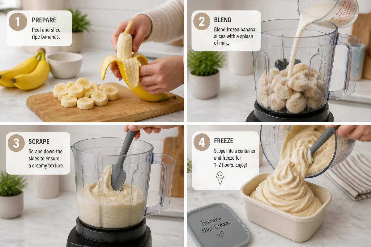 2‑Ingredient Banana Ice Cream